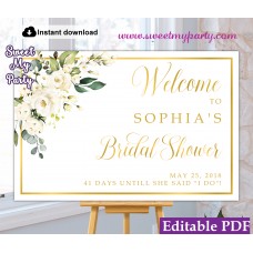 Ivory Roses Bridal Shower Welcome sign,Bridal Shower welcome sign,(123) Ivory Roses Bridal Shower Welcome sign,Bridal Shower welcome sign,(123)
